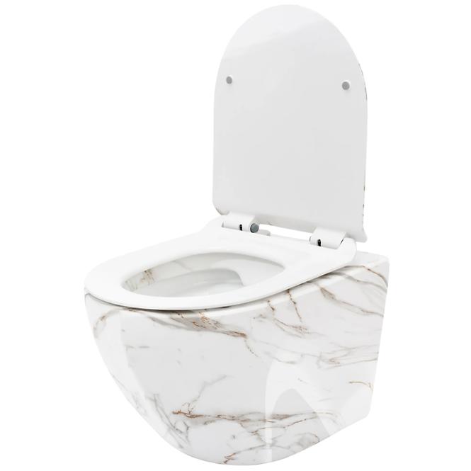 Závesná WC misa Carlos duroplast/Slim/Zm Lava Shiny 