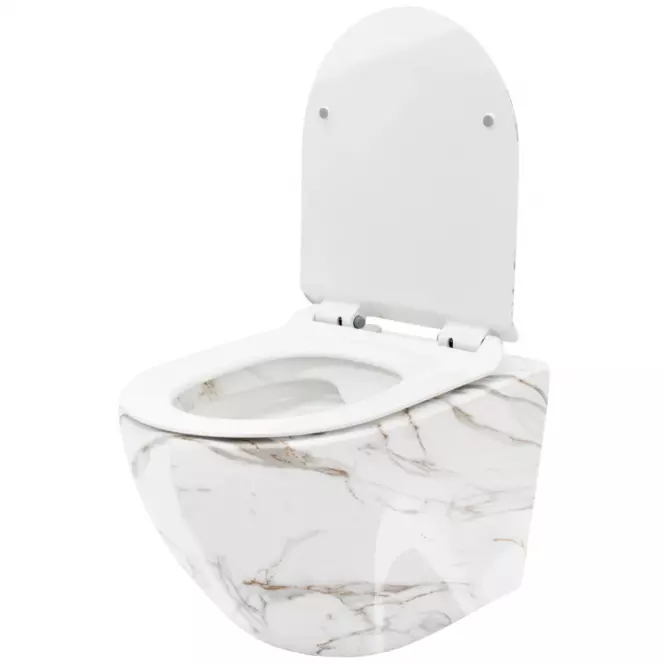 Závesná WC misa Carlos duroplast/Slim/Zm Lava Shiny,5