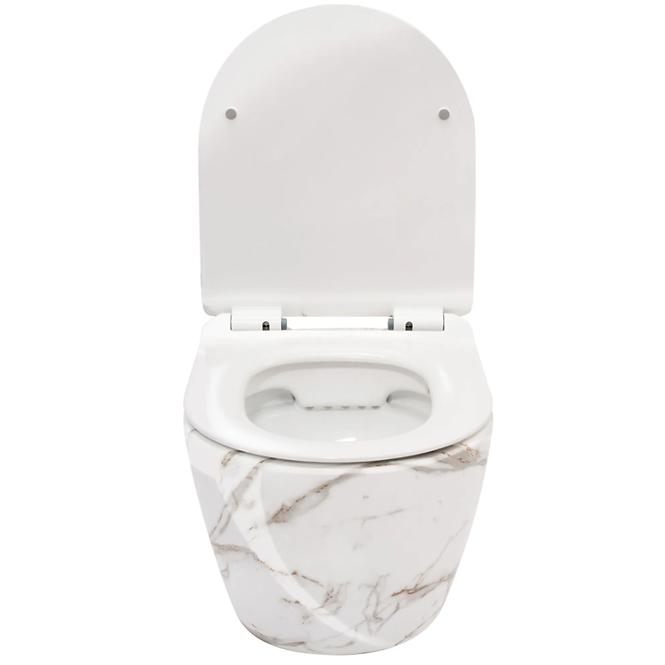 Závesná WC misa Carlos duroplast/Slim/Zm Lava Shiny 
