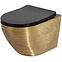 Závesná WC misa Carlo Mini Riml duroplast/Flat/Zm Brush Gold/Black 