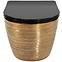 Závesná WC misa Carlo Mini Riml duroplast/Flat/Zm Brush Gold/Black ,2