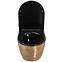 Závesná WC misa Carlo Mini Riml duroplast/Flat/Zm Brush Gold/Black ,3