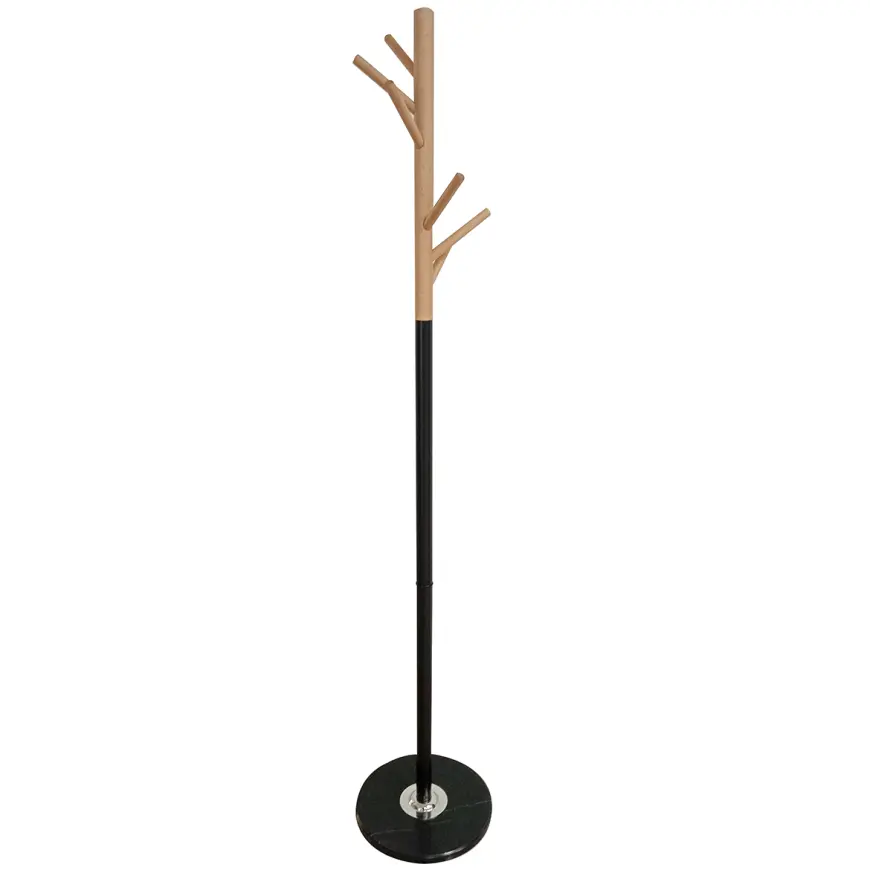 Vešiak Kovový 9463 Wooden čierna/prírodná