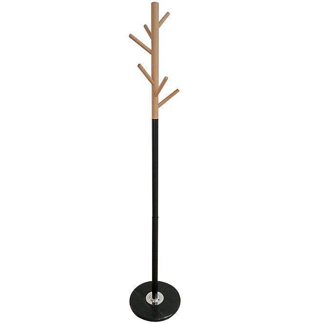 Vešiak Kovový 9463 Wooden Čierna/Prirodzené