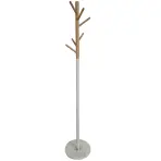 Vešiak kovový 9464 Wooden biela/prírodná