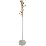 Vešiak kovový 9464 Wooden biela/prírodná