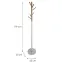 Vešiak kovový 9464 Wooden biela/prírodná,3