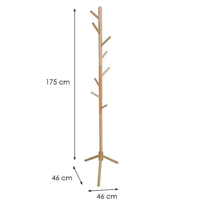 Drevený vešiak 9462 Wooden prírodný