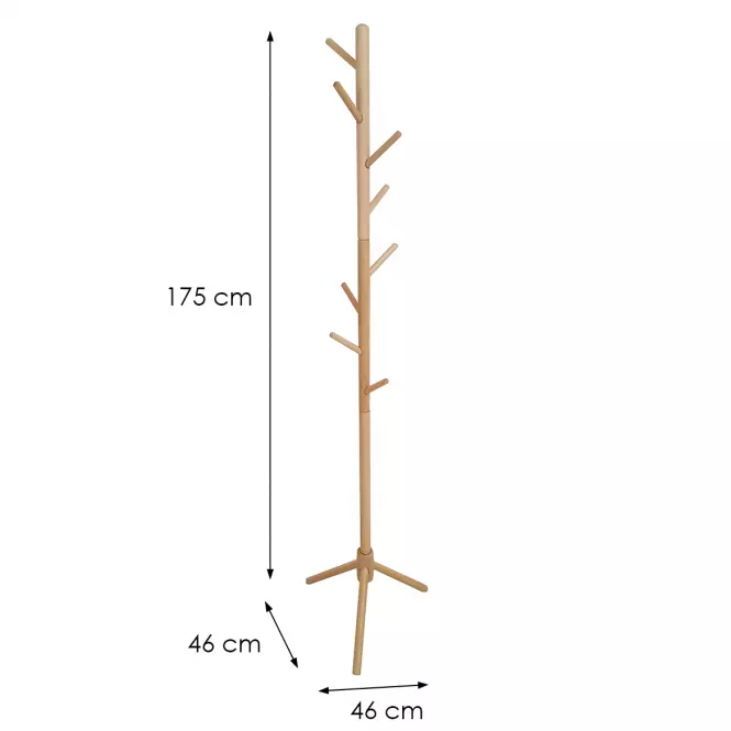 Drevený vešiak 9462 Wooden Prirodzené
