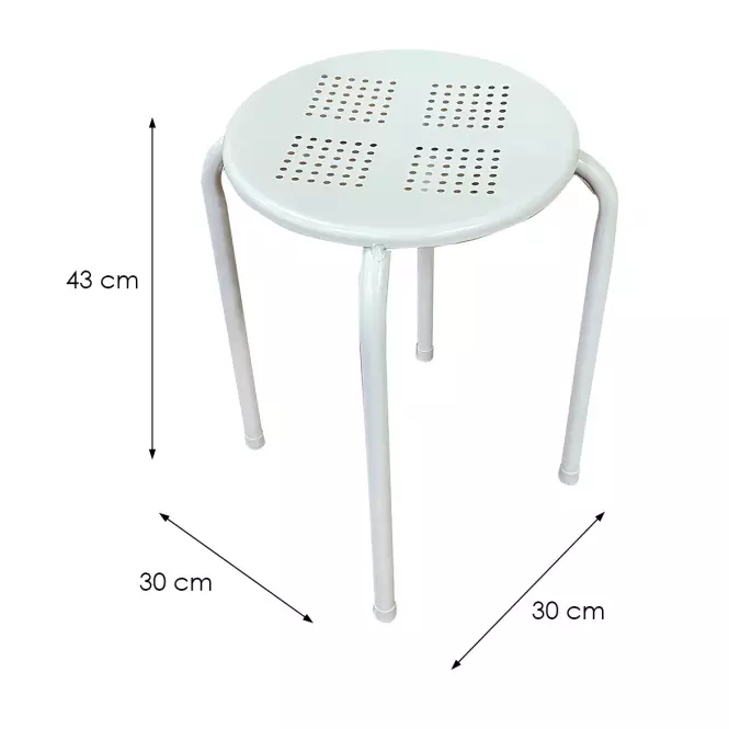 Taburetka DR-N-656 Felipe 10892 biela