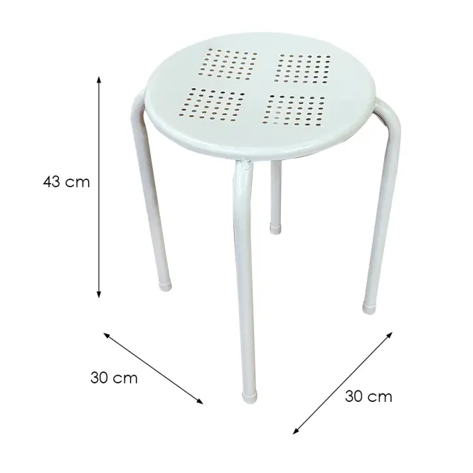 Taburetka DR-N-656 Felipe 10892 biela,2