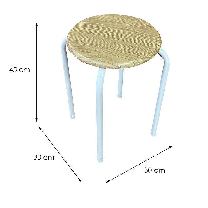 Taburetka DR-N-657 Axel 10895 biela/prírodná