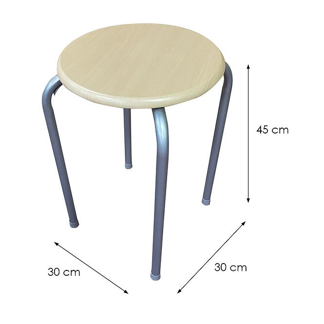 Taburetka DR-N-657 Axel 10896 sivá/prírodná,2