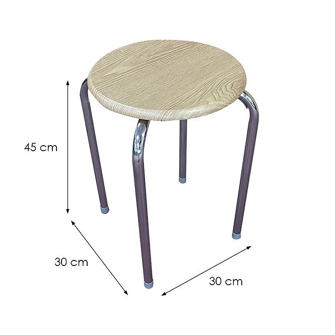 Taburetka DR-N-657 Axel 10896 chróm/prirodzené