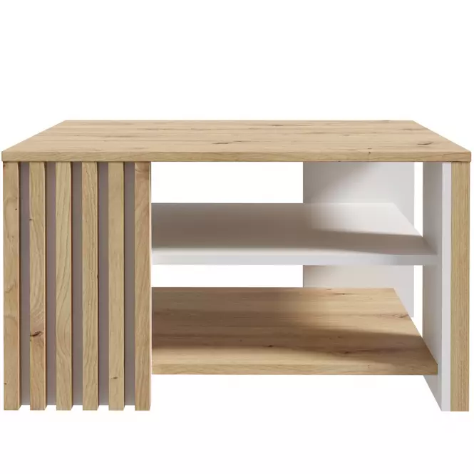 Konferenčný stolík Zaandam dub artisan/biały