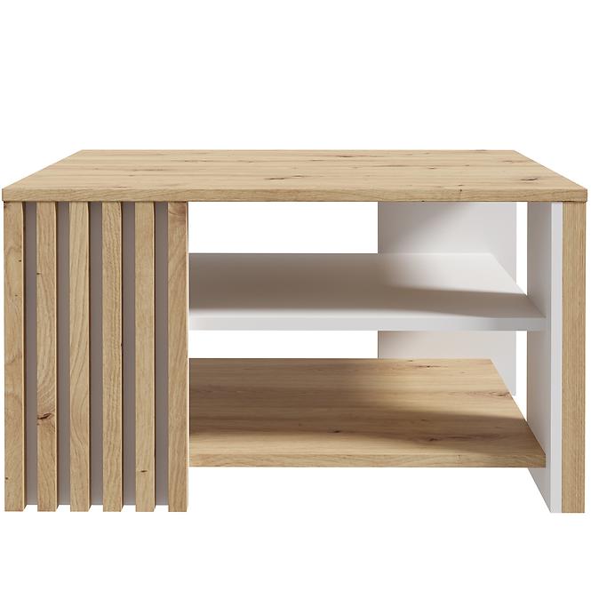 Konferenčný stolík Zaandam dub artisan/biały