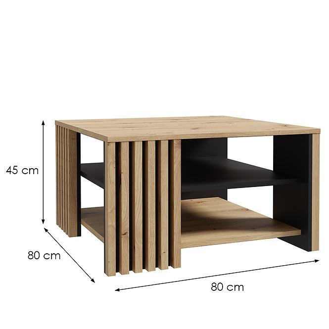 Konferenčný stolík Zaandam dub artisan/čierna