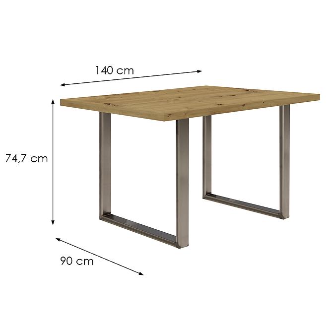 Stôl Tarazjus 140 cm TBLT441-D78-941 artisan/stal