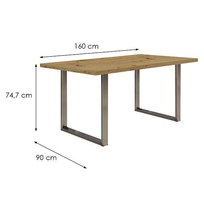 Stôl Tarazjus 160 cm TBLT442-D78-941 artisan/stal