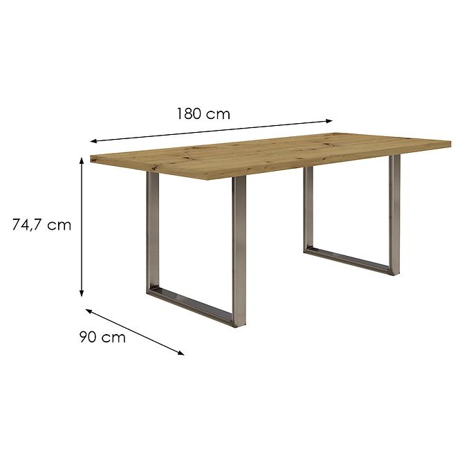 Stôl Tarazjus 180 cm TBLT443-D78-941 artisan/stal