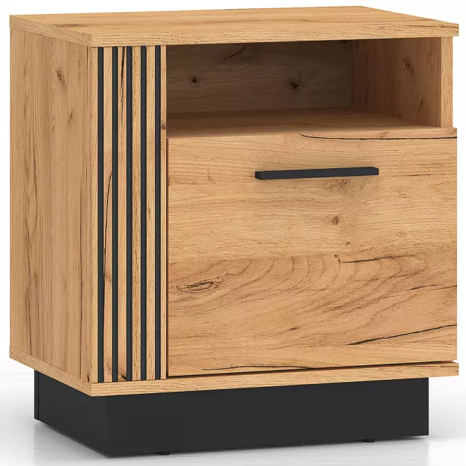 Nočný stolík Urso 09 Dub Craft zlatá/Čierna