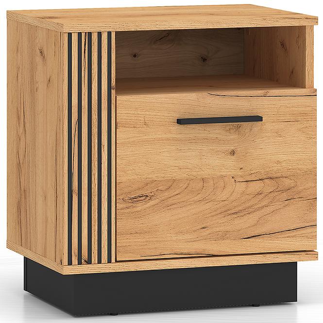 Nočný stolík Urso 09 Dub Craft zlatá/Čierna