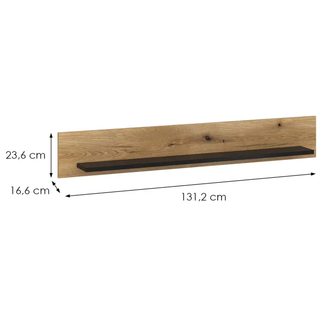 Polička  KENDAL 165 dub burgund,2