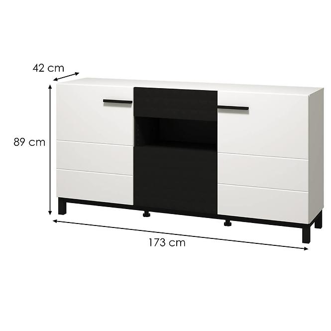 Komoda Sarthe Biela/Čierna 11013676