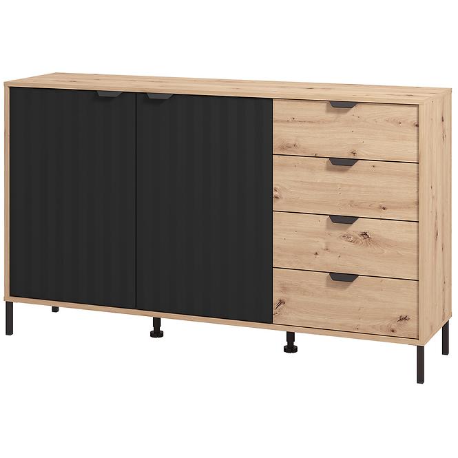 Komoda Vandea 3k4f Artisan/Čierna 11013378,3