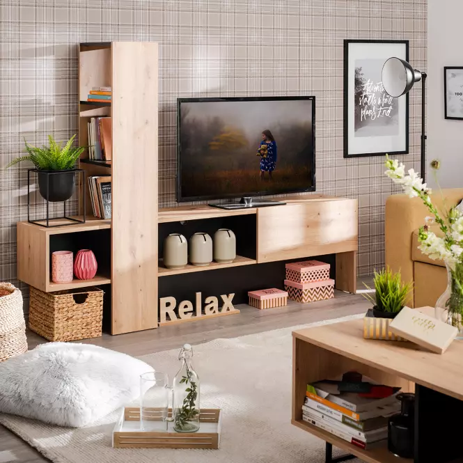TV stolík Orense Artisan/Čierna 11008243