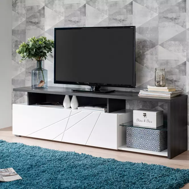 TV stolík Arctic Biela/Čierna 11008822