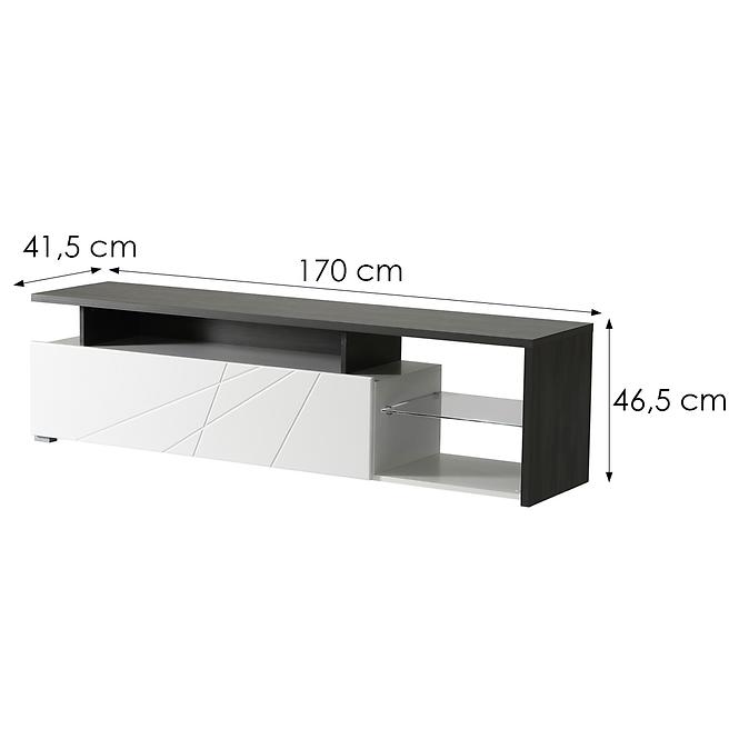 TV stolík Arctic Biela/Čierna 11008822