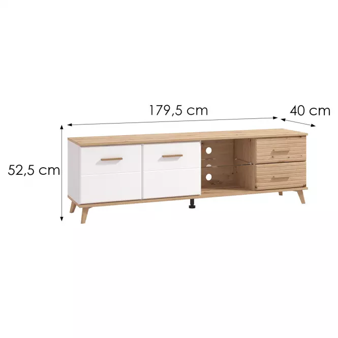 TV stolík Ascona Biela/Artisan 11011974