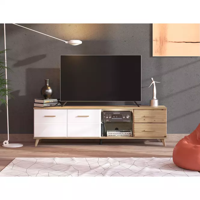 TV stolík Ascona Biela/Artisan 11011974