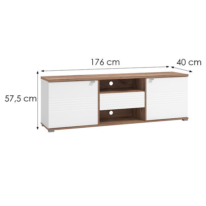 TV stolík Grenoble Biela/Dub 11011977,2