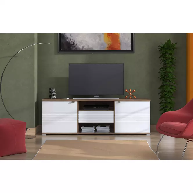 TV stolík Grenoble Biela/Dub 11011977