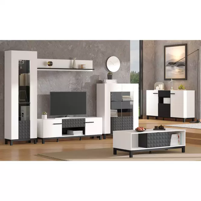 TV stolík Sarthe Biela/Čierna 11013675