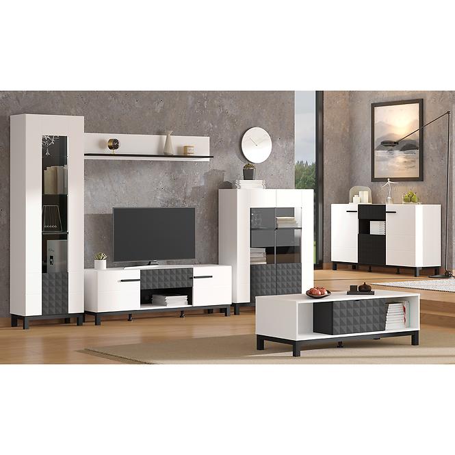 TV stolík Sarthe Biela/Čierna 11013675