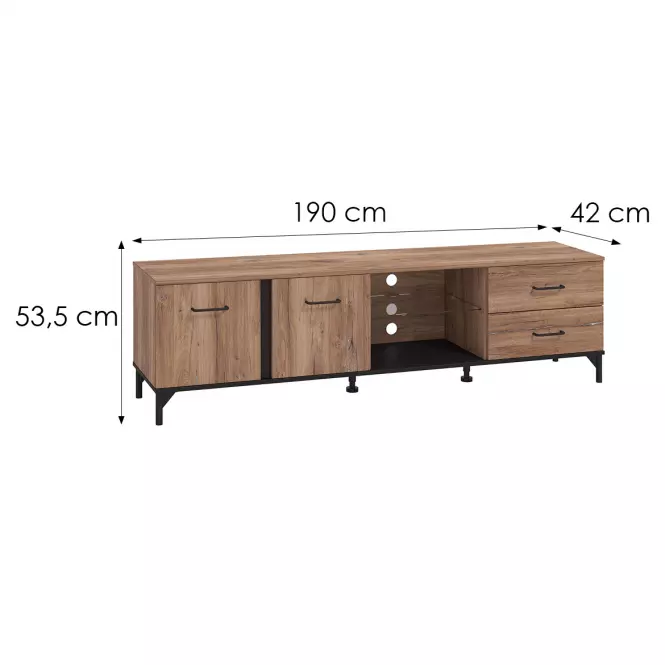 TV stolík Corsica Dąb/Čierna 11011998