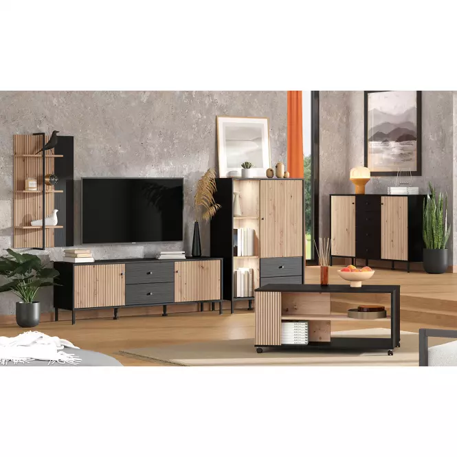 TV stolík Correze Čierna/Artisan 11013536