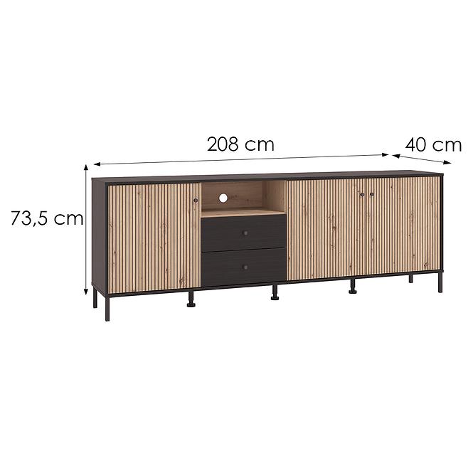 TV stolík Correze Čierna/Artisan 11013530