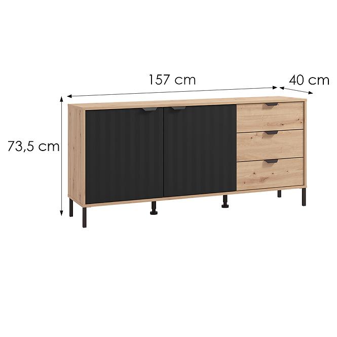 TV stolík Vandea Artisan/Čierna 11013563