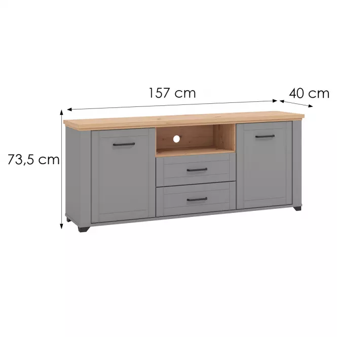 TV stolík Valencia Grafit/Artisan 11011388