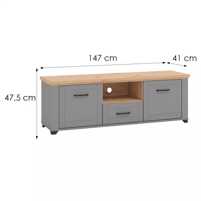 TV stolík Valencia Grafit/Artisan 11011386