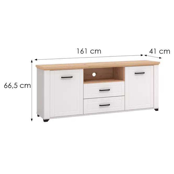 TV stolík Valencia Artisan/Biela 11011387