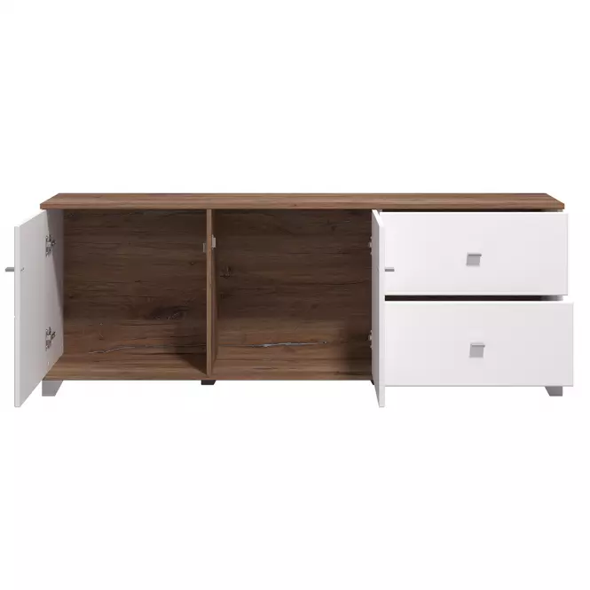 TV stolík Burgundy Biela/Dub 11012060
