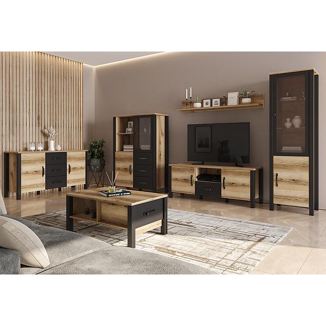 TV stolík 2d1s Derby B Light + Black,5