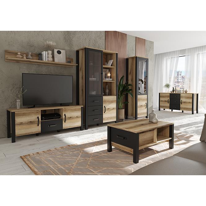 TV stolík 2d1s Derby B Light + Black,4