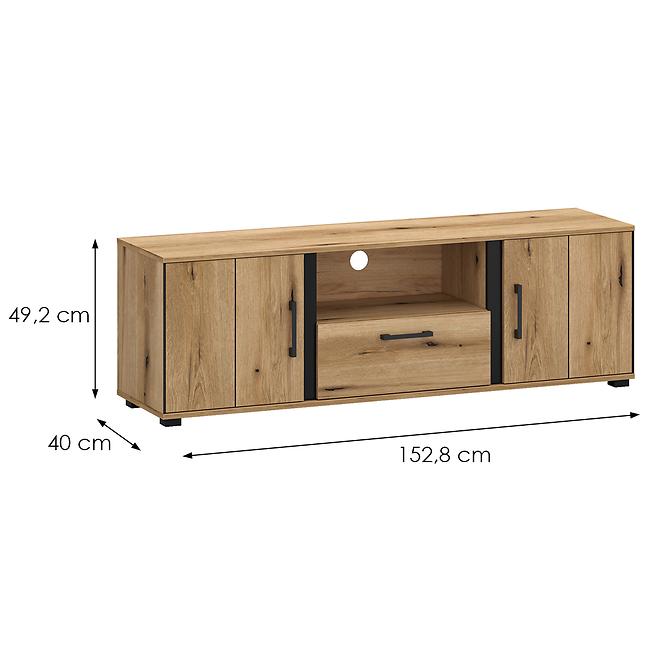 TV stolík. Kendal B Stolik RTV 2d1s Light + Black
