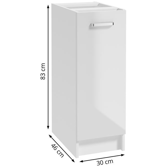 Kuchynská skrinka Arosa B30 1D0S biela,2